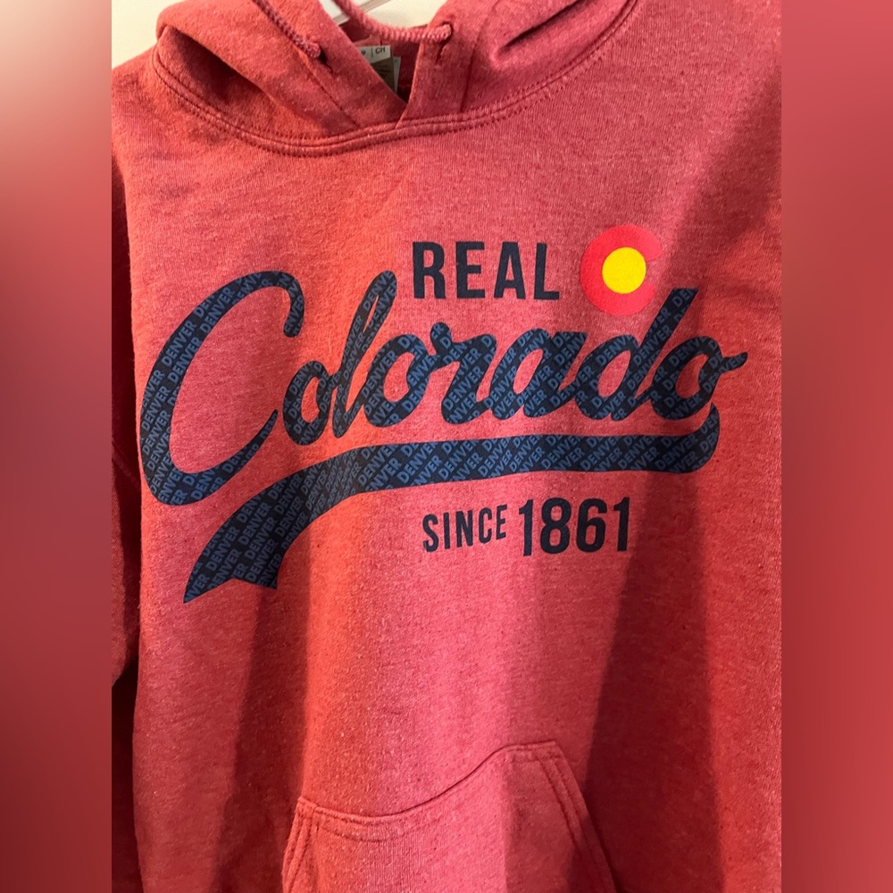 GILDAN Denver Colorado hoodie sweatshirt drawstring pocket size s heavy blend - Picture 9 of 9
